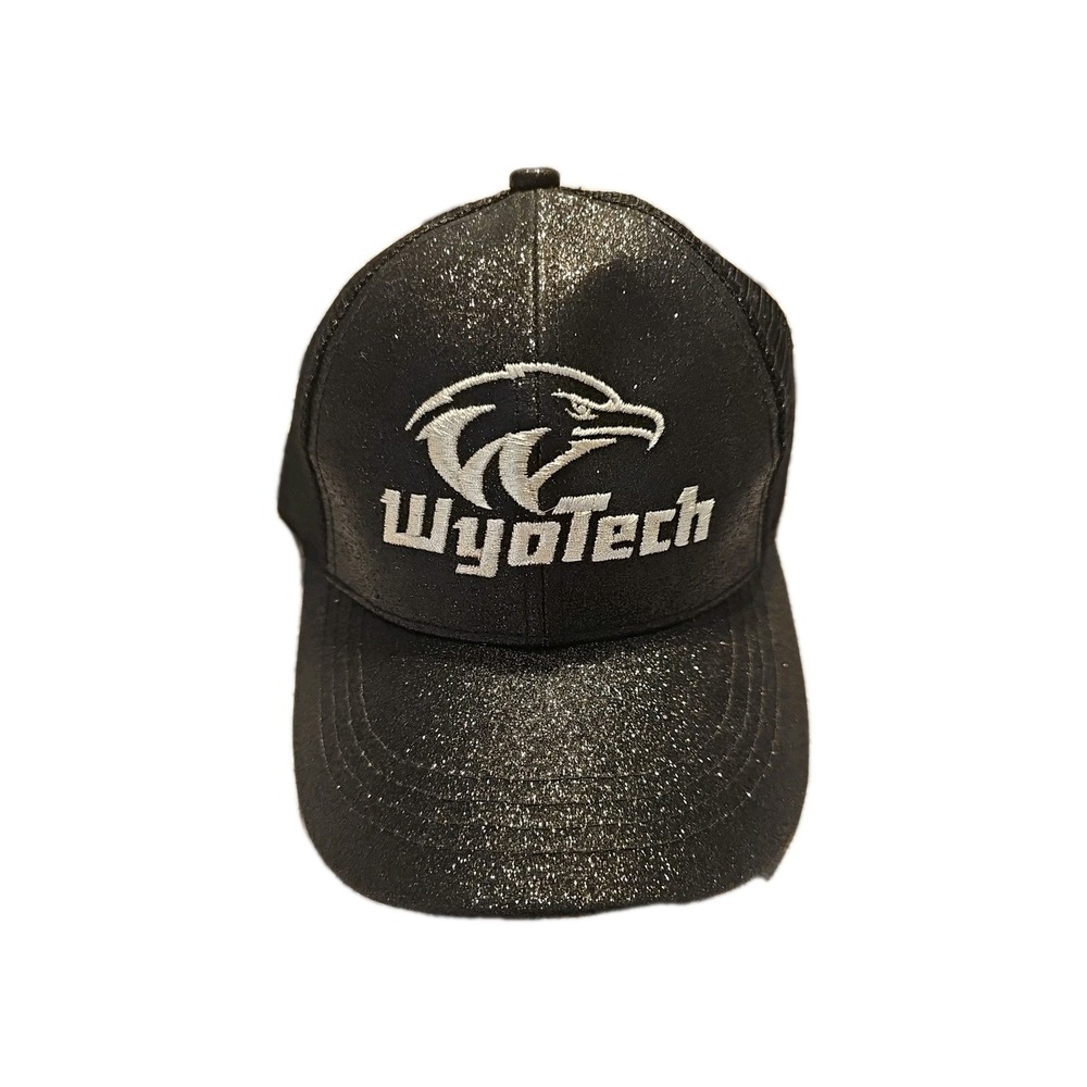 WyoTech C C‎ Ponycap Ponytail Bun Black Glitter Mesh Baseball Cap Hat